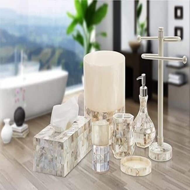 Creative Scents Milano Mother of Pearl Soap Dish - Beige/Ivory - Ivory/Beige
