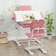 preview thumbnail 11 of 19, Gymax Kid's Study Desk & Chair Set w/Tilt Desktop Book Stand Footrest