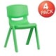 preview thumbnail 4 of 33, 4 Pack Plastic Stackable K-2 School Chair with 13.25"H Seat