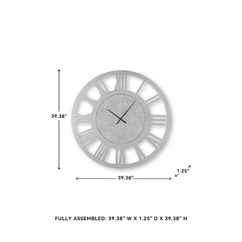 Signature Design by Ashley Reinport Gray Wall Clock - 39.38" W x 1.25" D x 39.38" H