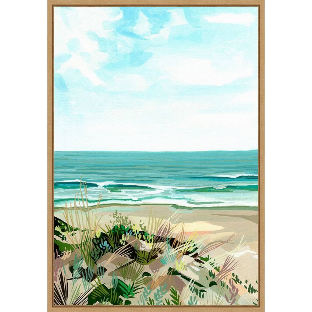 Coastal Grasses by Brook Page Framed Canvas Wall Art Print