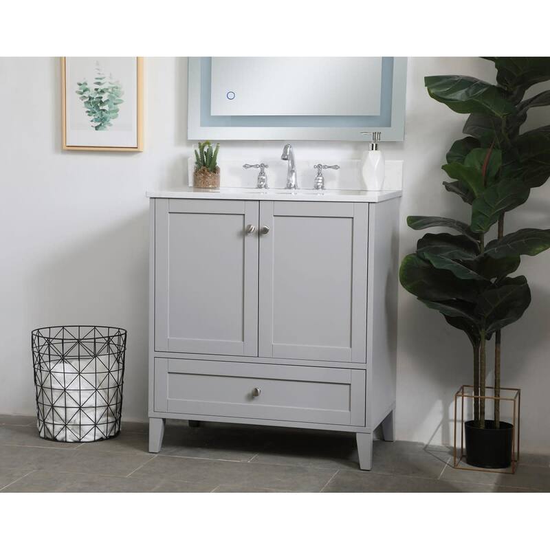 Elegant Lighting VF18030-BS Sommerville 30" Free Standing Single Basin