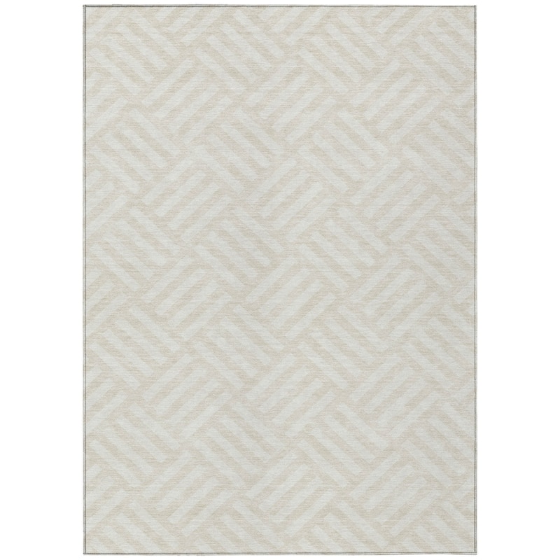 HomeRoots Geometric Transitional Rectangle Outdoor Rug