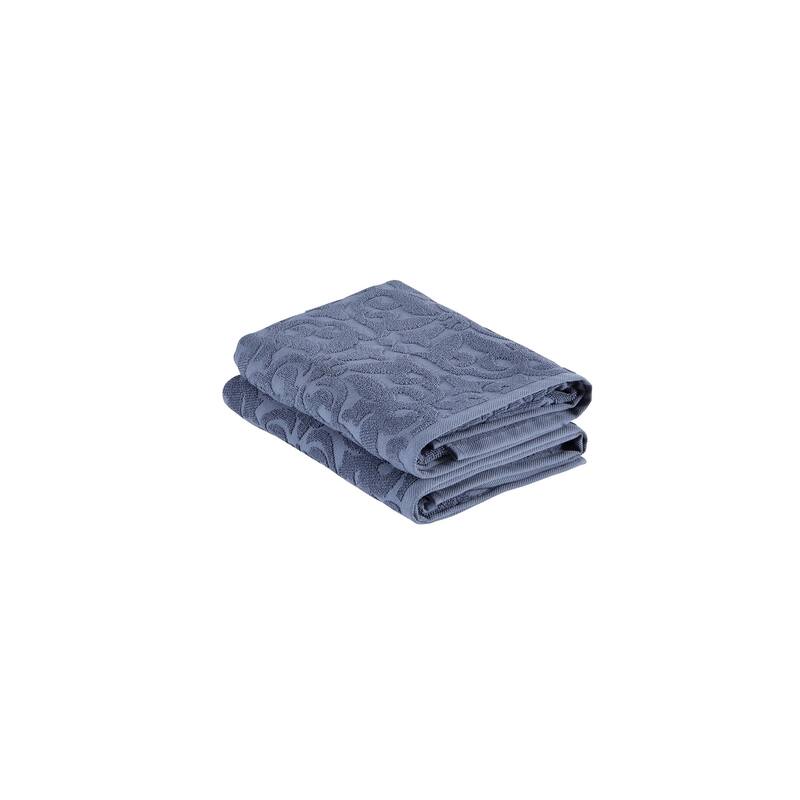 Ozan Premium Home 100% Genuine Turkish Cotton Patchouli Bath Towels (Set of 2) - Dusty Blue
