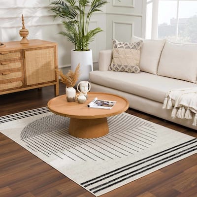 Hauteloom Angus Hallway, Kitchen Runner Rug - Black, Charcoal, Light Gray - 2'7" x 7'3"