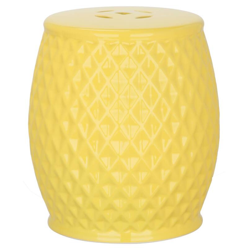 SAFAVIEH Kids Barbie Pink Harlequin Pink Petite Ceramic Decorative Garden Stool