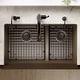 preview thumbnail 11 of 17, Karran Farmhouse/Apron-Front Quartz Double Bowl Kitchen Sink Kit