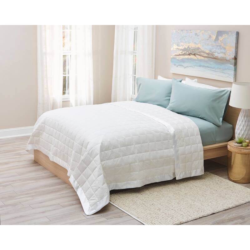 White Down Blanket - 650 Fill Power - 100% Cotton Shell - 230 Thread Count