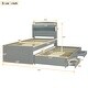 preview thumbnail 5 of 48, Platform Bed with Twin Size Trundle & 2 Drawers, Wooden Storage Bedframe with LED Headboard/Charging Station for Kids Boys Girls