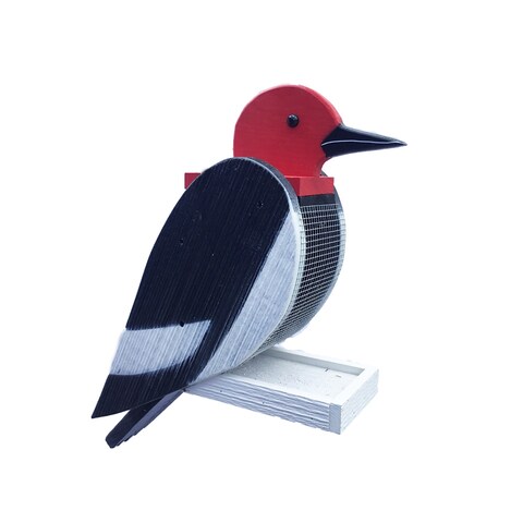 Pine Downy Woodpecker Bird Shaped Feeder