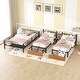 preview thumbnail 3 of 8, Removable Metal Triple Bunk Bed Frame with 2 Drawers and Staircase