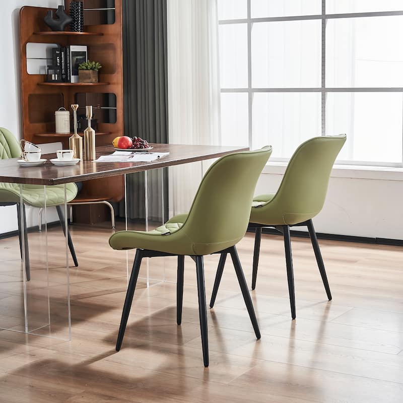 Modern Dining Chairs Set of 2 Upholstered Dining Room Chairs