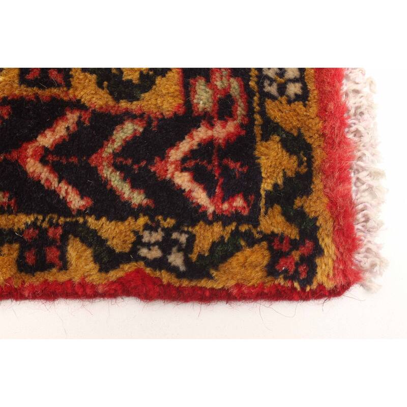 ECARPETGALLERY Hand-knotted Andelz Red Wool Rug - 2'5 x 8'0