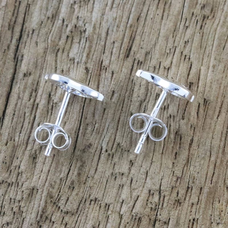 NOVICA Handmade Sterling Silver Little Birds Earrings (Thailand) - 0.2*0.4