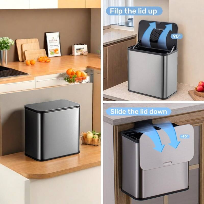 1.3 Gallon Kitchen Compost Bin, Small Hanging Trash Can, Countertop Waste Bin