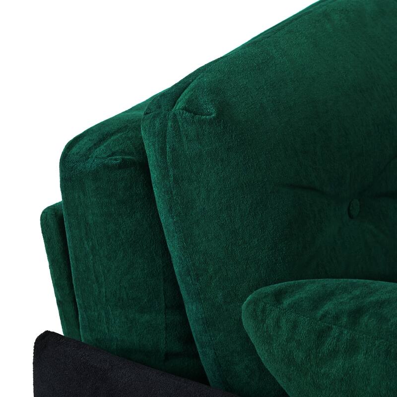 3-in-1 Convertible Sleeper Couch, chenille Loveseat Sofa