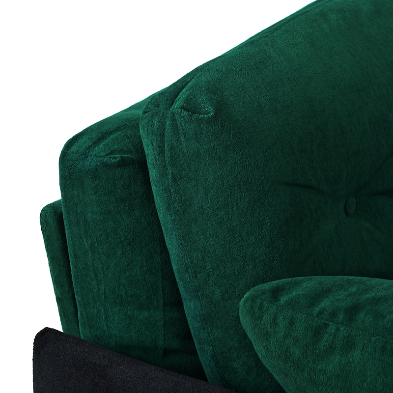 Queen Convertible Pull Out Sofa Bed, Sleeper Sofa Couch with Thicked Cushions, Loveseat Sofa with Side Storage