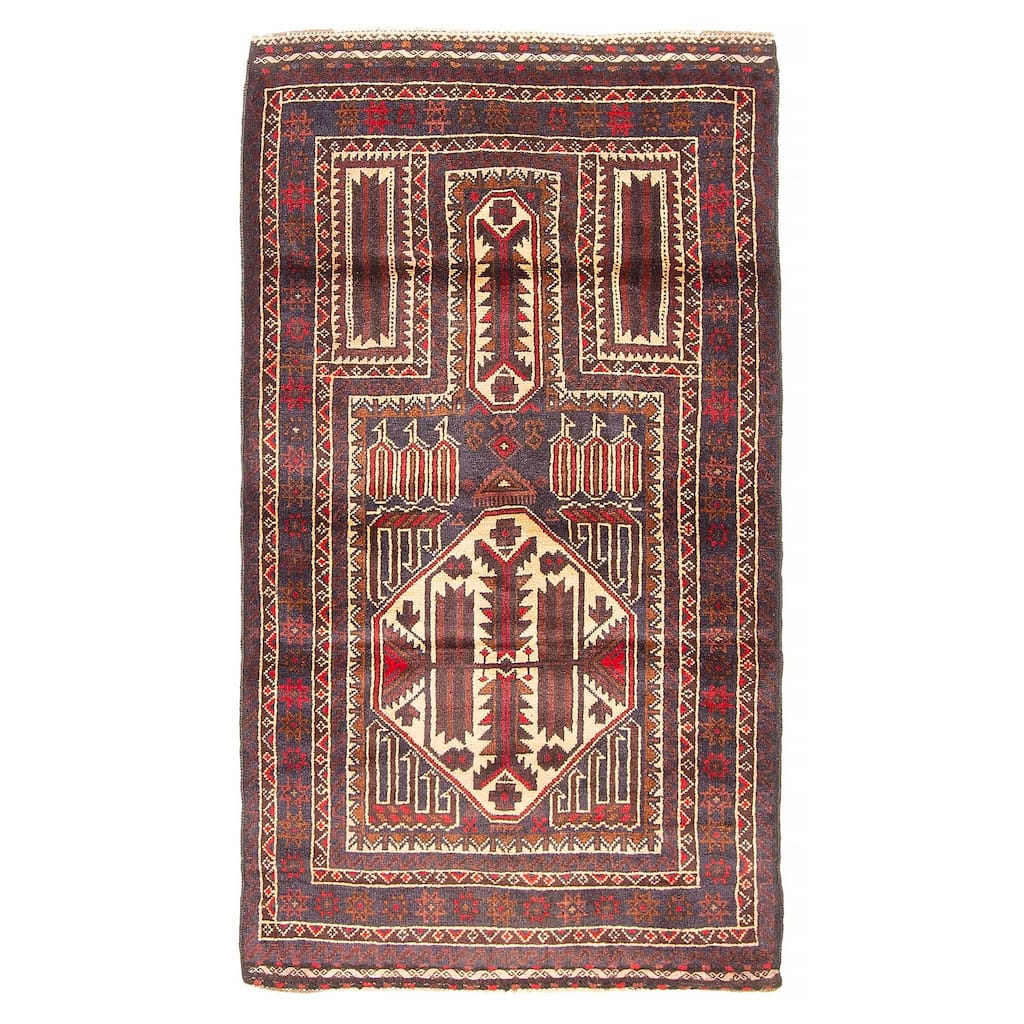 Teimani Brown Rug 2'10" x 5'2" - 2'10 x 5'2