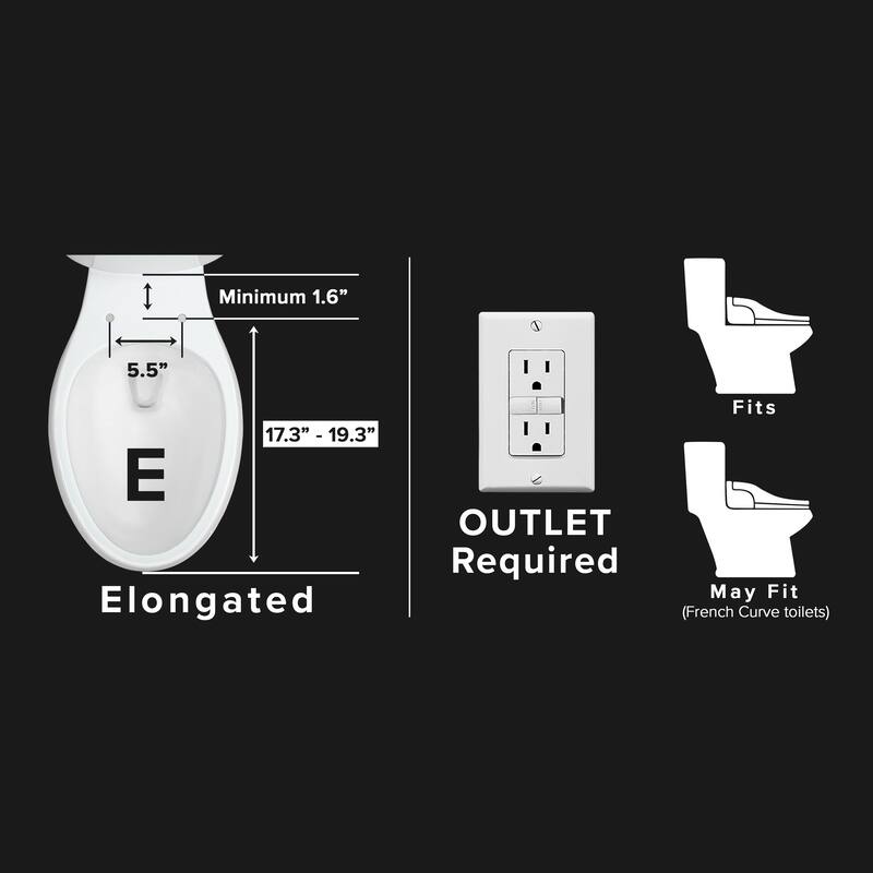 SmartBidet SB-2400 Electric Bidet Seat for Elongated or Round Toilets