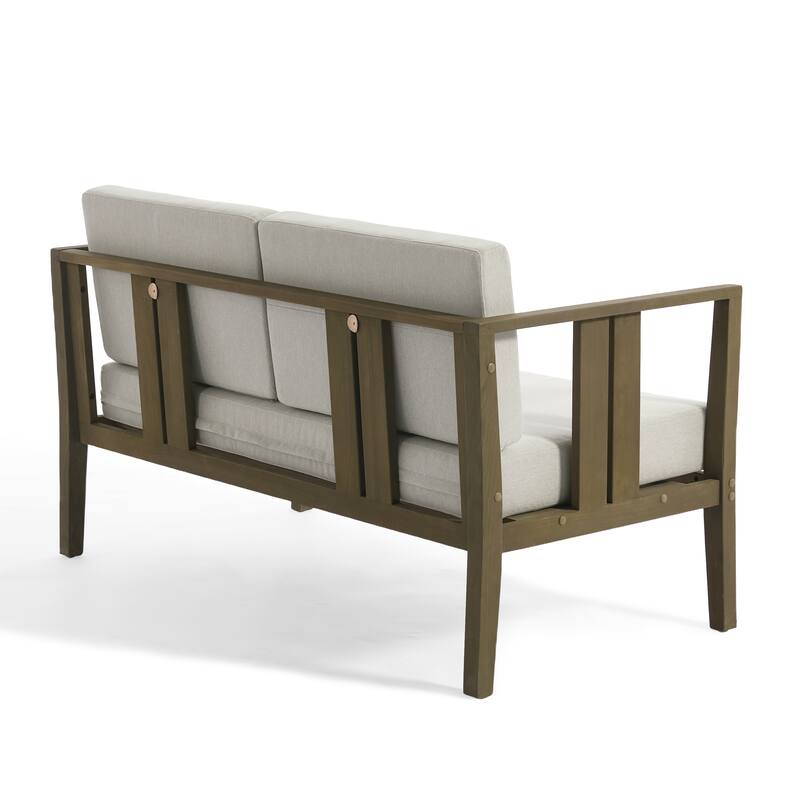 5-Piece Casual Outdoor Patio Furniture Set In Solid Teak Wood