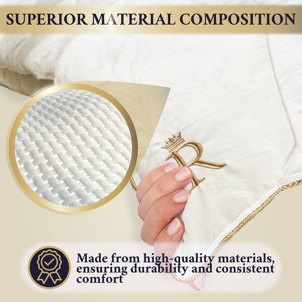 Royal Therapy Comforter, White Comforter Duvet Insert, Down Alternative Blanket Comforter