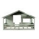 preview thumbnail 5 of 50, Closed House-shaped Frame Bed with Guardrail and Door for Toddler House Floor Bed Montessori Style Floor Bed with Roof, Windows