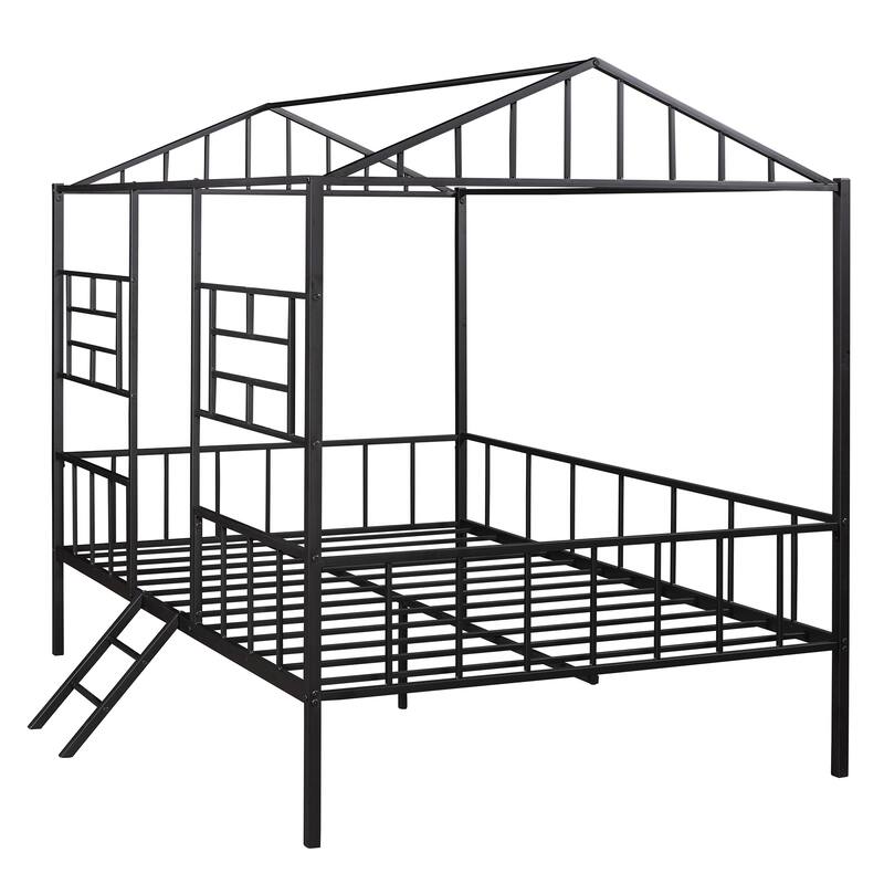 Metal Tree House Bed Frame for Kids, Twin/Full Size, Sturdy Frame, No Box Spring Required