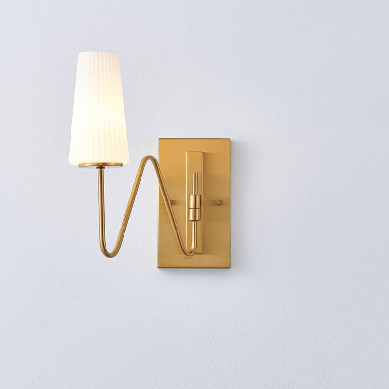 KAWOTI Modern Glam Wall Sconce with Adjustable Arm - W5.13" x D15" x H13.75"