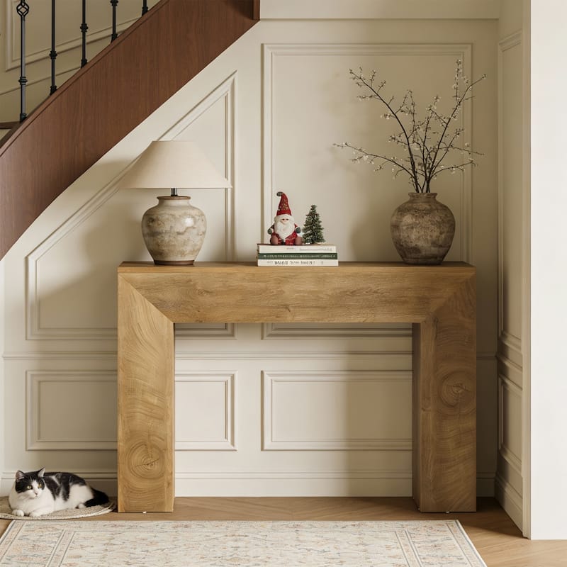 Wood Entryway Console Table, Sofa Table Behind Couch, Living Room Hallway Entrance Foyer