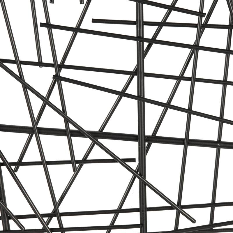 Black Metal Overlapping Sticks Abstract Home Wall Decor