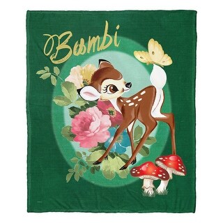 Disney Bambi 80th Celebration Bambi Bouquet Silk Touch Throw Blanket