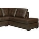 preview thumbnail 24 of 45, Liam Top Grain Leather Tufted Sectional Chaise Sofa