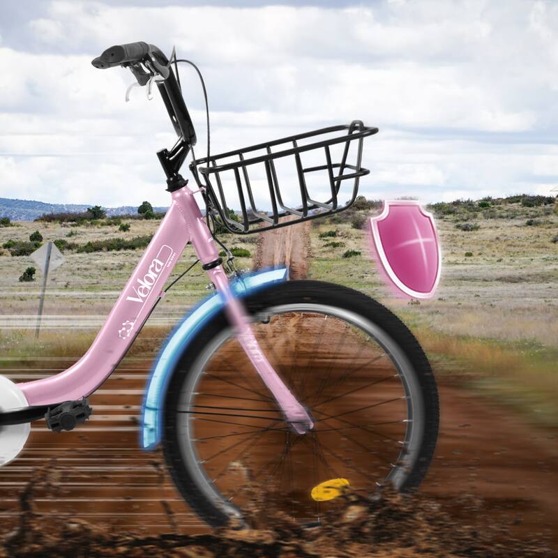 20 Inch Kids Bike for Boys & Girls, Children's Bicycle with Coaster Brake & V-Brake, 1-Speed, Chain Guard & Rear Rack