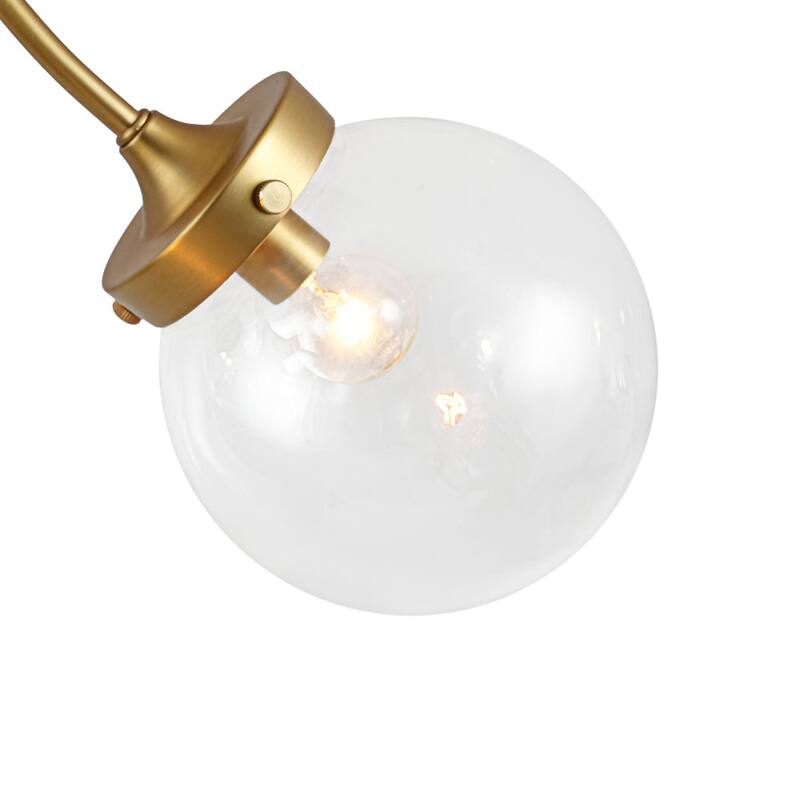Modern 4-Light Glass Bubble Sputnik Semi Flush Ceiling Light
