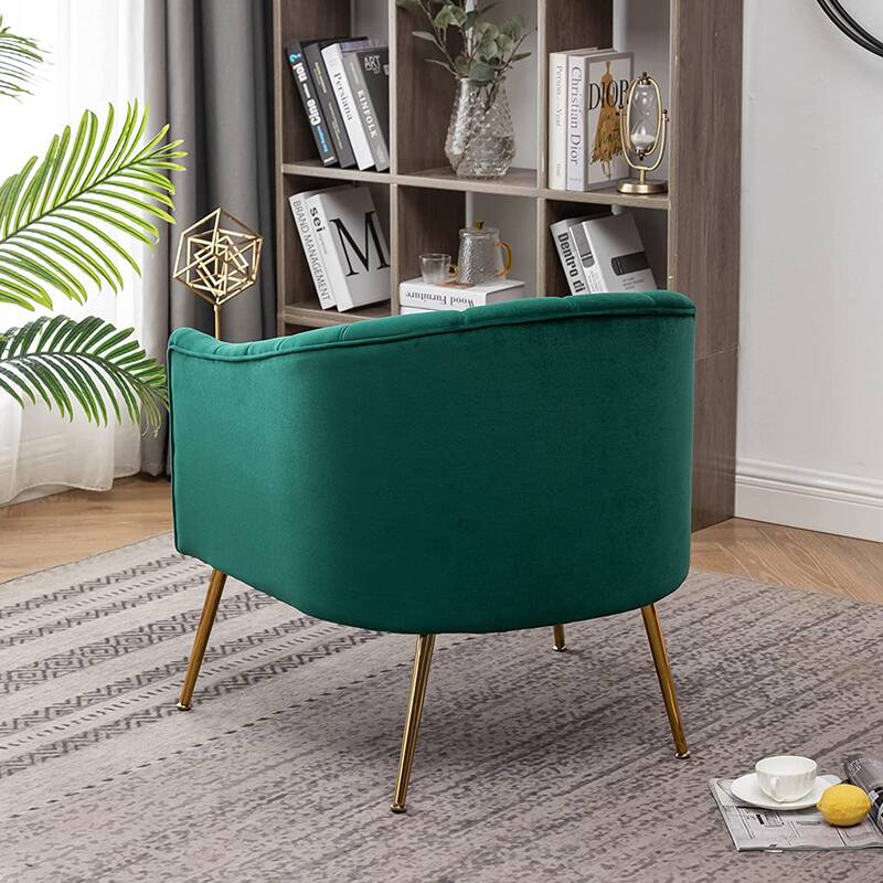 SEYNAR Velvet Upholstered Accent Chair and Loveseat Set