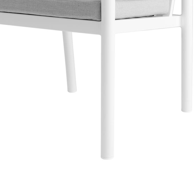 Royal Aluminum and Solid Teak Wood Outdoor Patio Dining Chairs - Set of 2