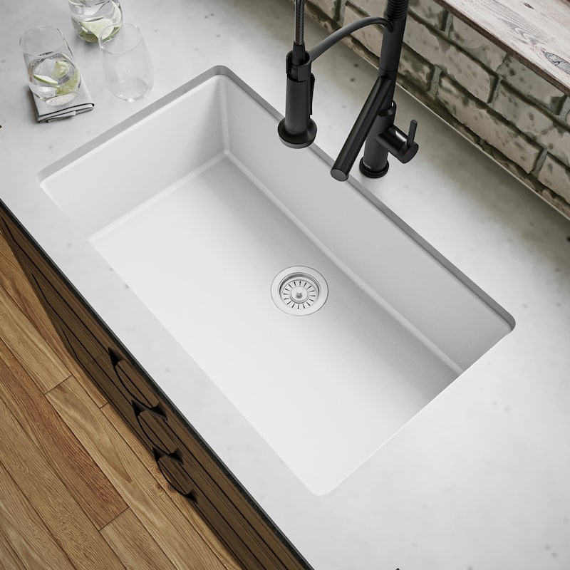 Karran USA QU-812 Undermount 32-1/2" Large Single Bowl Quartz/Granite