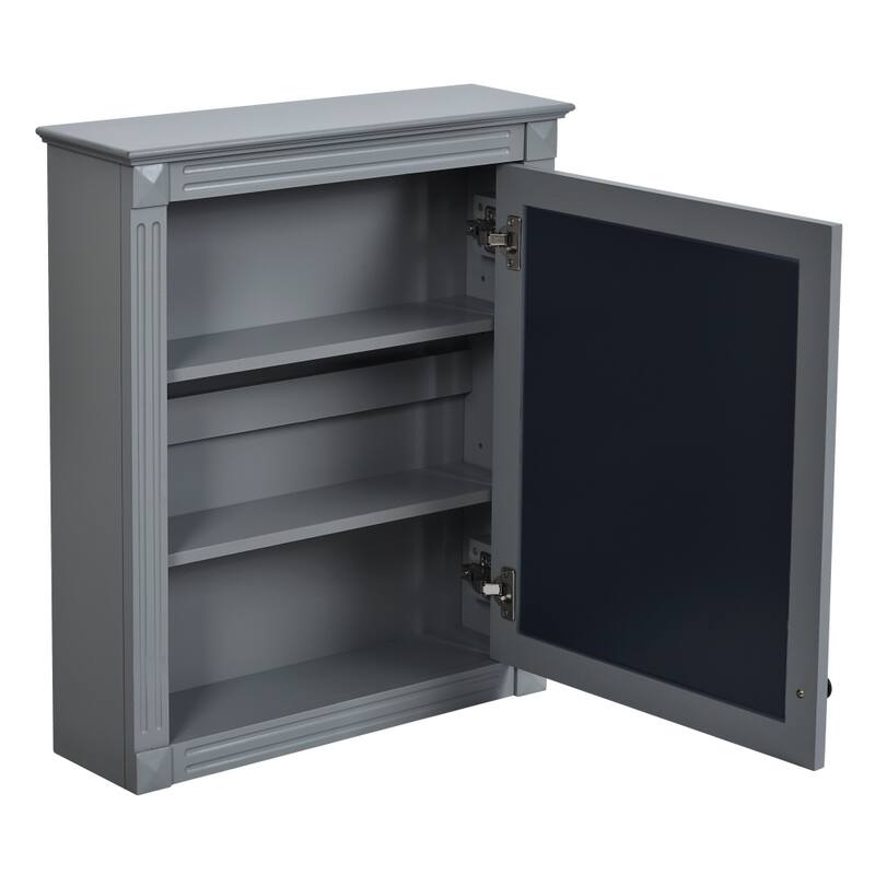24'' x 27'' Wall Mounted Bathroom Medicine Cabinet with Mirror and Adjustable Shelf