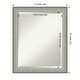 preview thumbnail 31 of 103, Beveled Bathroom Wall Mirror - Elegant Frame Outer Size: 19 x 23 in - Elegant Brushed Pewter Narrow