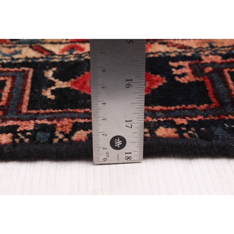 ECARPETGALLERY Hand-knotted Anatolian Vintage Dark Navy Wool Rug - 4'9 x 9'1