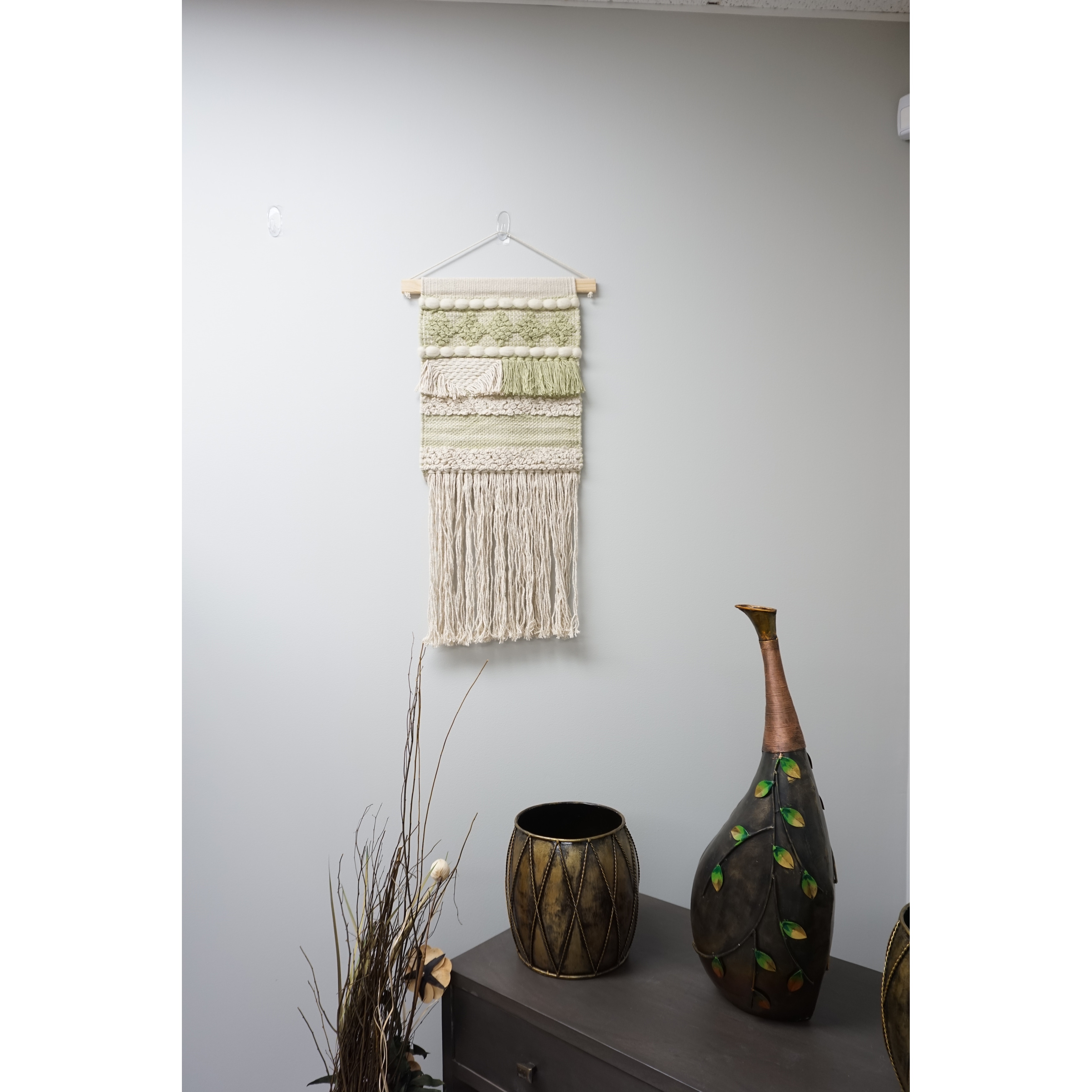 Home Manor Wool and Cotton Macrame Wall Hanging