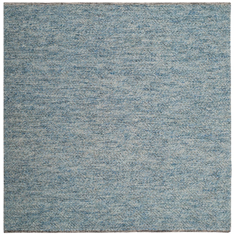 SAFAVIEH Handmade Natura Palmerina Wool Area Rug - 6' Square - Blue