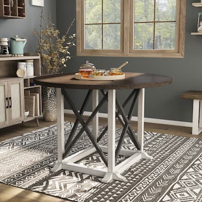 McFarlane Farmhouse Dark Walnut 47-inch Dining Table by Furniture of America