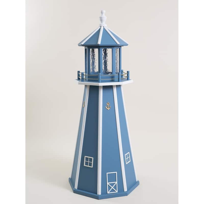 Poly Lighthouse - 4 Foot - Blue/White