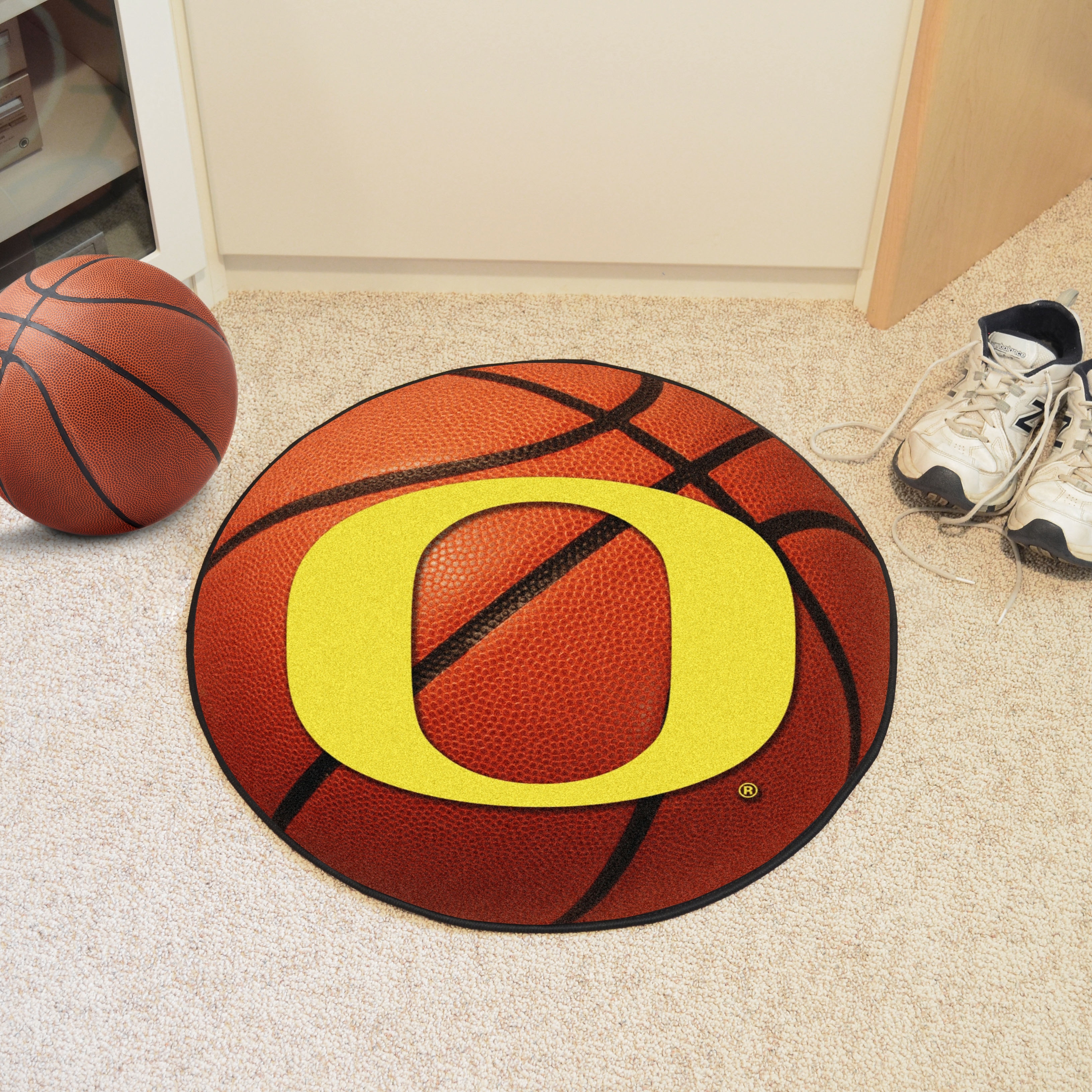 Ncaa University Of Oregon Ducks Basketball Shaped Mat Area Rug N A