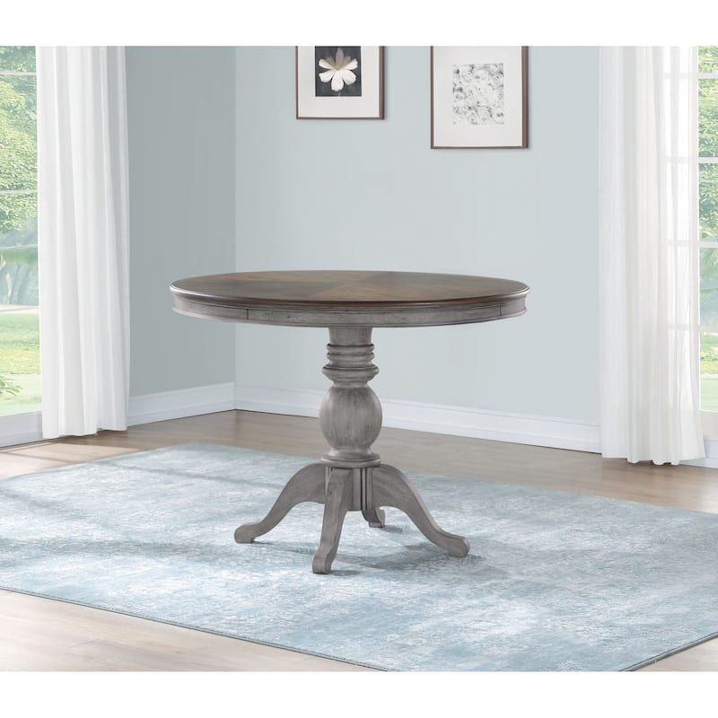 Plymouth Gray Wood Round Counter Table - 50" x 36" x 50"