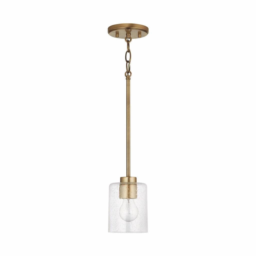 Greyson 1-light Hanging Pendant w/ Clear Seeded Glass