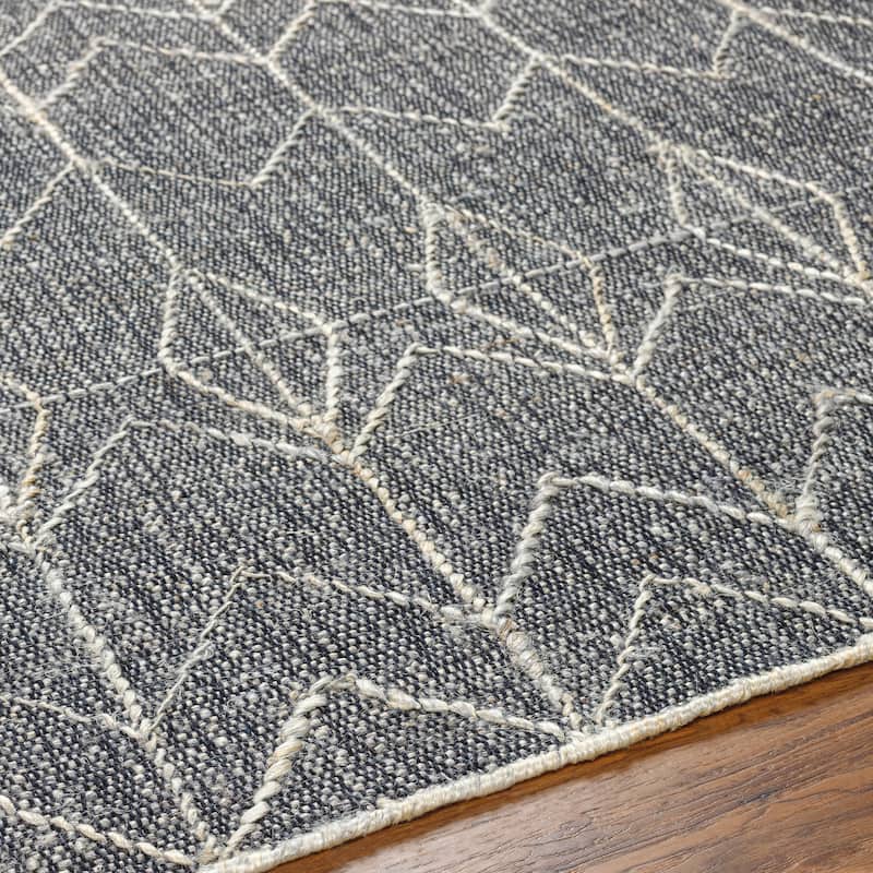 Eros Handmade Modern Farmhouse Jute Blend Area Rug
