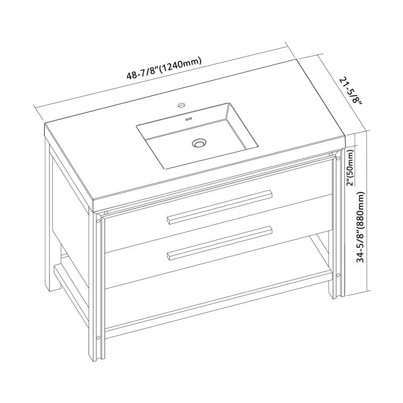 Thornton 48" Single Bathroom Vanity Set