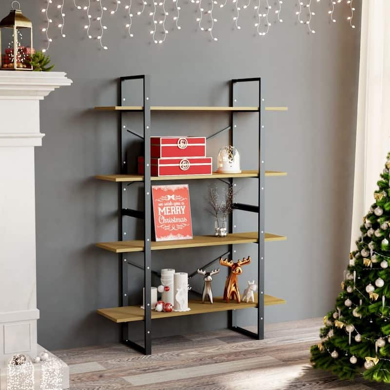 vidaXL Book Cabinet 55.1"/27.6" Multi Colors Engineered Wood/Solid Wood Pine
